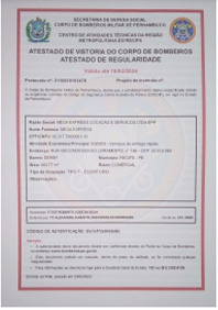 Auto de Vistoria do Corpo de Bombeiro 2022 – 2024