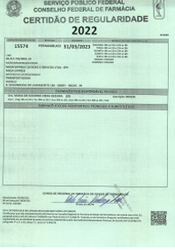 Certificado de Regularidade Técnica 2022 – 2023