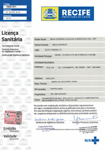 Licença Sanitária venc. 05-04-2020